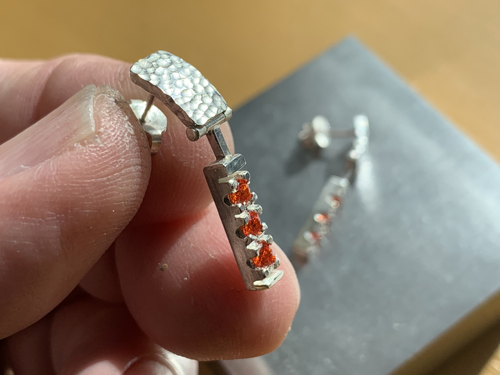 Hinged Earrings in Sterling