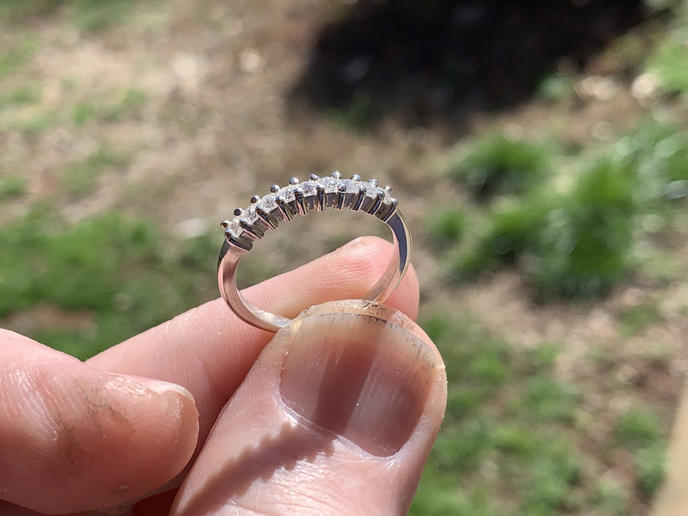 9 Stone Sterling Eternity Ring