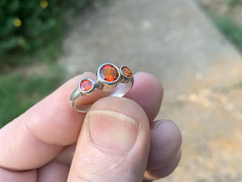 3 Bezeled Stone Ring